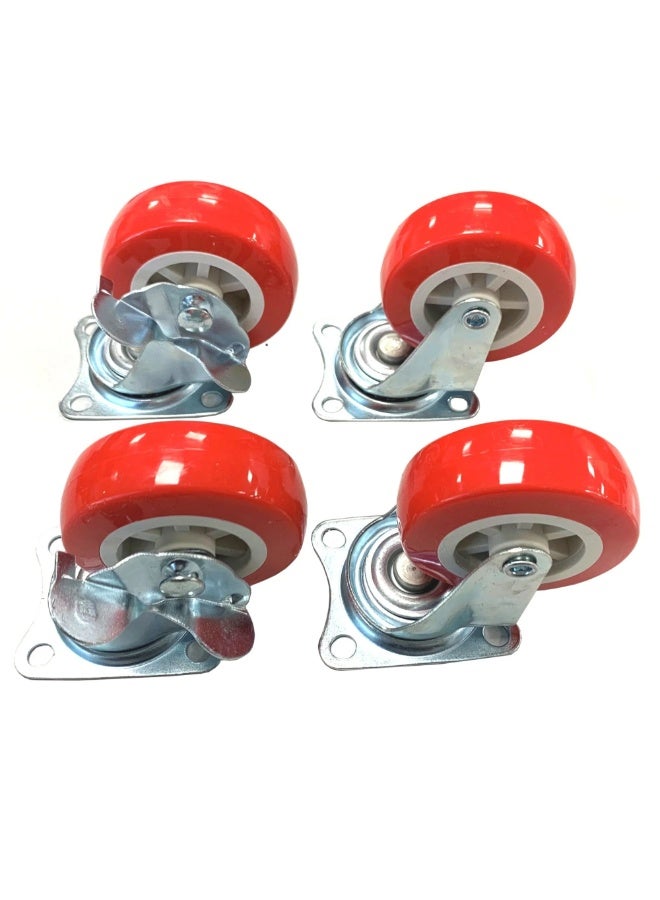 مجموعة من 4 عجلات دوارة مقاس 50 مم 61301